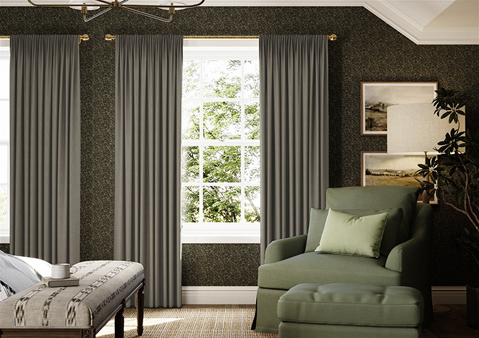 Akoya Faux Silk, Lustre Gunmetal Grey - Made to Measure Curtain - Image 3